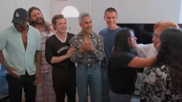 Nike Bode Mesh Jersey Marrón Crema usado por Jeremiah Brent como se ve en Queer Eye (S09E09)