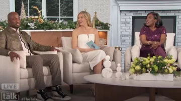 Giuseppe Zanotti Snake-Print High-Top Sneaker worn by Akbar Gbaja-Biamila as seen in The Talk on  December 18, 2024