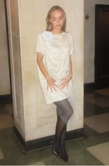 Manolo Blahnik Carolyne Slingback Pumps worn by Lily-Rose Depp at Nosferatu Bafta Screening on December 15, 2024