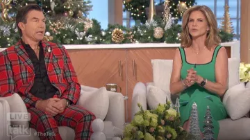 Staud Paityn Dress worn by Natalie Morales as seen in The Talk on December 20, 2024