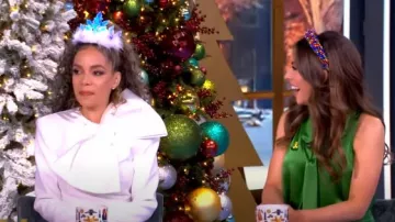 Ronny Kobo Arlet Oversized Bow Top worn by Sunny Hostin as seen in The View on December 20, 2024