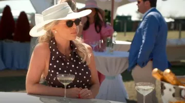 Carolina Herrera Polka Dot Halter Neck Midi Shirtdress worn by Madison LeCroy as seen in Southern Charm (S10E01)