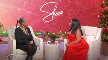 Minivestido Cinq a Sept Kas Embelleshed Bouclé usado por Regina Belle visto en Sherri el 12 de diciembre de 2024