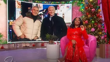 Ganni Sequined Recycled Mesh Maxi Dress worn by Sherri Shepherd as seen in Sherri on December 19, 2024