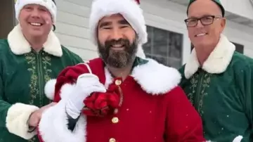 Jason Kelce Santa Claus of Jason Kelce in Santa Claus Is Coming to Town