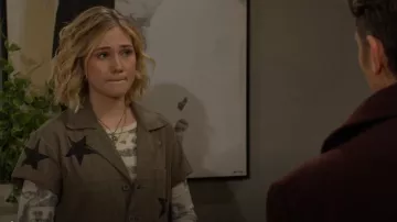 BDG Stamp Print Long Sleeve T-Shirt worn by  Lucy Romalotti (Lily Brooks O'Briant) as seen in The Young and the Restless on December 19, 2024