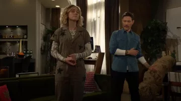 Pistola Grover Jumpsuit in Royal Honor worn by  Lucy Romalotti (Lily Brooks O'Briant) as seen in The Young and the Restless on December 19, 2024