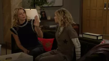 A.L.C. Charles High-Rise Pinstripe Pants worn by  Summer Newman (Allison Lanier) as seen in The Young and the Restless on December 20, 2024