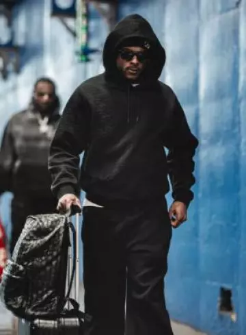 Dior Black Oblique Quilted Hoodie worn by Davante Adams on the Instagram account @nyjets