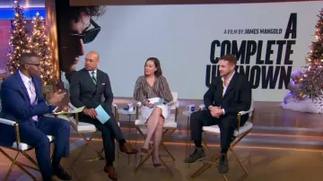 3.1 Phillip Lim Puff Sleeve Striped Poplin Top worn by Eva Pilgrim as seen in Good Morning America on  December 16, 2024