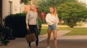 Christian Louboutin Cabata Small Leopard-Print Leather Tote Bag worn by Angela Norris (Ali Larter) as seen in Landman (S01E07)