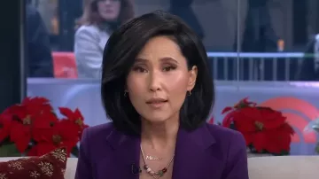 Collier chaîne serpent à fermeture en forme de cœur Pandora porté par Vicky Nguyen comme on le voit dans Today le 26 décembre 2024