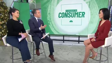 Veronica Beard Crosbie Embellished High-Rise Wide-Leg Jeans worn by Laura Jarrett as seen in Today on  December 27, 2024