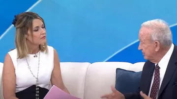 Narciso Rodriguez Two-Tone Textured Crepe Dress worn by Savannah Guthrie as seen in Today on December 27, 2024