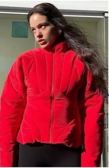 Khy Sculpted Puffer Jacket worn by Rosalia on her Instagram Story on December 30, 2024