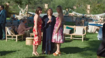 See By Chloe Tan Leather Block Heel Sandals worn by Rose Defoe (Fiona Button) as seen in The Split (S04E01)