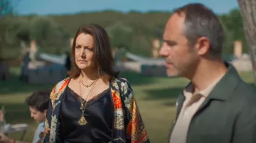 Etro Silk Kimono worn by Valentina as seen in The Split (S04E02)