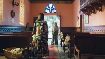 Etro Graphic-Print Tiered Midi Skirt worn by Valentina as seen in The Split (S04E02)