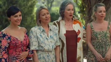 Sandro Josephina Floral-Print Woven Midi Dress worn by Hannah Stern (Nicola Walker) as seen in The Split (S04E02)