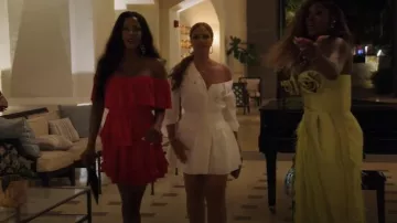 Autoportrait Mini robe ornée de coton blanc portée par Gizelle Bryant comme on le voit dans Les vraies femmes au foyer du Potomac (S09E12)