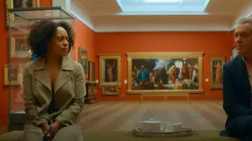 Mango Water Repellent Floiwy Trench Coat worn by DI Kat Donovan (Rosalind Eleazar) as seen in Missing You (S01E04)