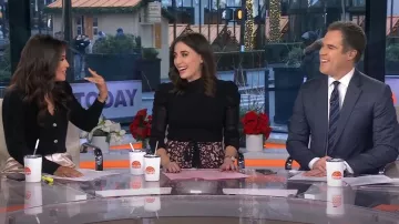 Sanctuary On My Mind Mesh Sleeve Top worn by Hallie Jackson as seen in Today on December 31, 2024