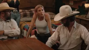 James Perse Ribbed High Neck Cami worn by Teeter (Jennifer Landon) as seen in Yellowstone (S05E14)