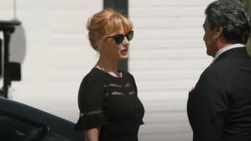 Ray Ban 54mm Polarized Square Sunglasses worn by Beth Dutton (Kelly Reilly) as seen in Yellowstone (S05E14)