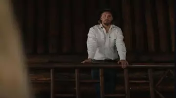 Wrangler Denim Work Shirt worn by Kayce Dutton (Luke Grimes) as seen in Yellowstone (S05E14)