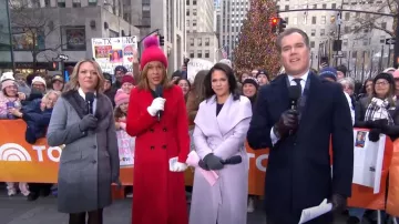 Mackage Mai Jacket in Lilac worn by Laura Jarrett as seen in Today on January 3, 2025