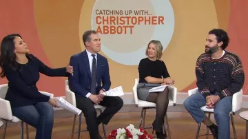 Bode Woodford Fair Isle Wool Cardigan worn by Christopher Abbott as seen in Today on  January 3, 2025