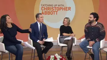 Bode Woodford Fair Isle Wool Cardigan worn by Christopher Abbott as seen in Today on  January 3, 2025