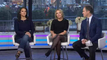 Scanlan Theodore Crepe Knit Ruffle Jacket worn by Laura Jarrett as seen in Today on January 3, 2025