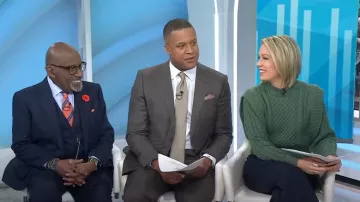 Suéter de manga globo de Peter Som Collective usado por Dylan Dreyer como se ve en Today el 6 de enero de 2025
