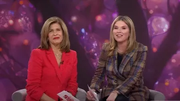 Veronica Beard Oria Plaid Wool Dickey Jacket portée par Jenna Bush Hager comme on le voit dans Today with Hoda & Jenna le 6 janvier 2025
