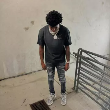 Amiri Faded Black 'MA Hollywood' T-Shirt worn by Yungeen Ace on the Instagram account @yungeenace