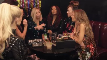 Lanvin Rhinestone-Embellished Shoulder Bag worn by Dorit Kemsley as seen in The Real Housewives of Beverly Hills (S14E06)