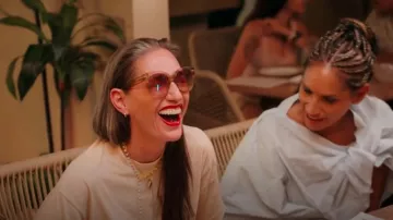 Tom Ford Eyewear Lunettes de soleil Wallace Cat-Eye portées par Jenna Lyons comme on le voit dans The Real Housewives of New York City (S15E13)