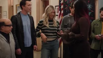 Trovata Ryann Sweater In Green Stripe worn by Kaitlin Olson as seen in Abbott Elementary (S04E09)