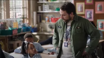 Charlie Kelly Jacket It's Always Sunny In Philadelphia Military Shirt Costume worn by Charlie Day as seen in Abbott Elementary (S04E09)