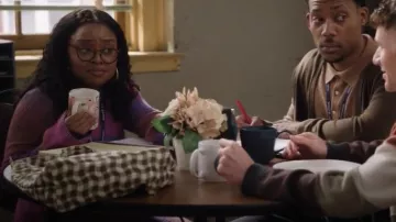 Room Essentials 15oz Stoneware Floral Print Mug used by Janine Teagues (Quinta Brunson) as seen in Abbott Elementary (S04E09)