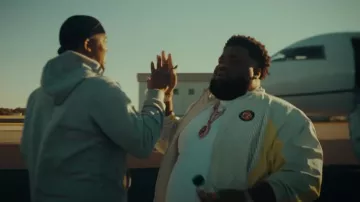 Supreme Light Mint & Yellow Soccer Track Jacket worn by Rod Wave in Rod Wave - Westside Connection (Official Video)