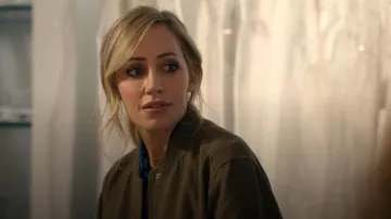 Peggy Li Squared Hoop Earrings worn by Brie Sheridan (Zibby Allen) as seen in Virgin River (S06E01)