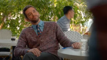 Todd Snyder Space-Dyed Linen Cotton Cardigan worn by Brian (Michael Urie) as seen in Shrinking (S02E11)