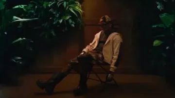 Supreme x Martine Rose White Towel Patches Zip Hoodie worn by Offset in Offset - Swing My Way