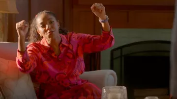 Farm Rio Floral Print Shirt worn by Gaby (Jessica Williams) as seen in Shrinking (S02E11)