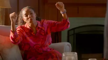 Farm Rio Floral Print Shirt worn by Gaby (Jessica Williams) as seen in Shrinking (S02E11)