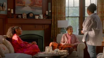 Farm Rio Bold Floral Satin Maxi Skirt worn by Gaby (Jessica Williams) as seen in Shrinking (S02E11)