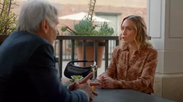 L'Agence Nina Safari Shirt worn by Kiara (Ashley Elyse Rogers) as seen in Shrinking (S02E11)