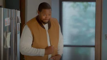 Dickies Duck Canvas Vest In Brown worn by Sean (Luke Tennie) as seen in Shrinking (S02E11)